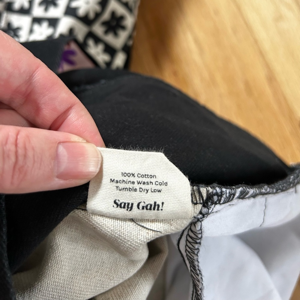 LISA SAYS GAH robyn wide leg high rise jeans black daisy check size 30 - Picture 11 of 13